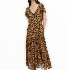 Zara Woman Animal Print Long Midi Dress Size Medium